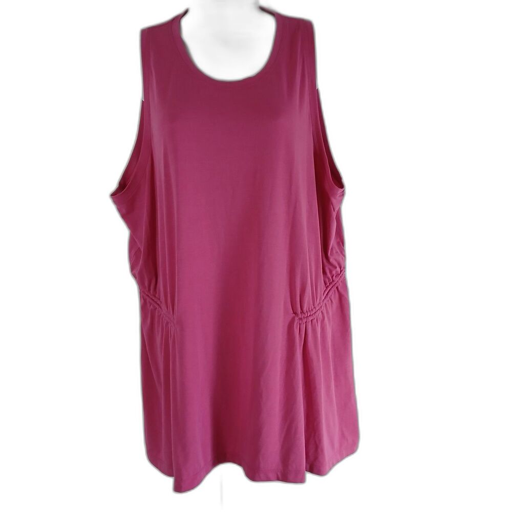 Athleta Tank Top Pink Sleeveless Stretch Sz 2XL  Summer Athlesuire Work Outdoors